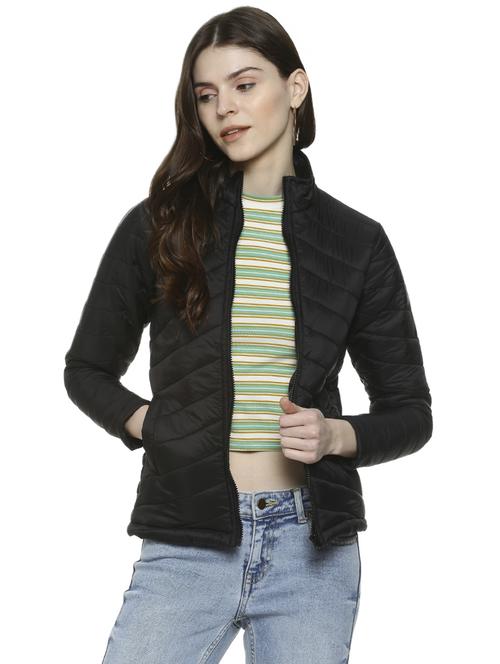 long sleeved pocket detail padded jacket - 16741977 - Standard Image - 1