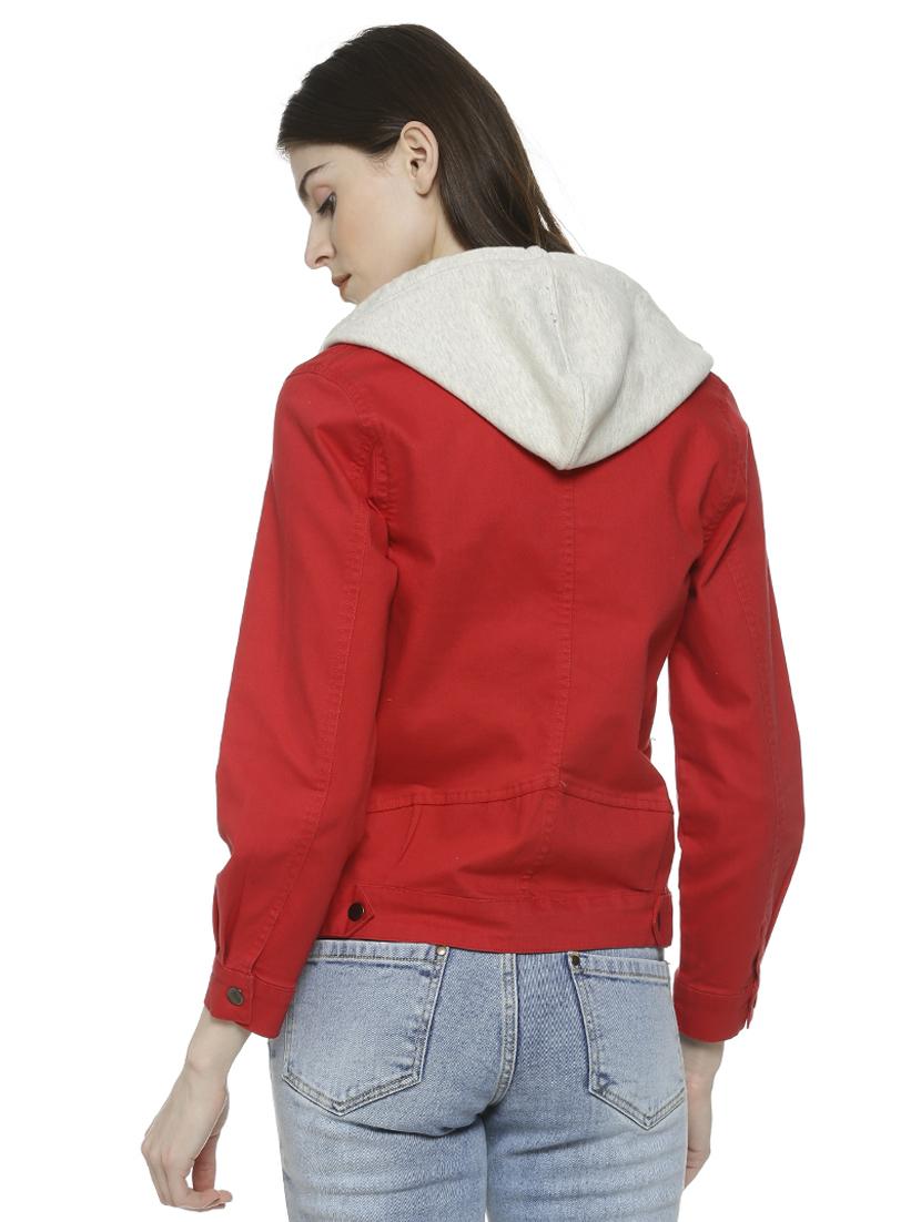 long sleeved pocket patch hooded jacket - 16741980 - Zoom Image - 3