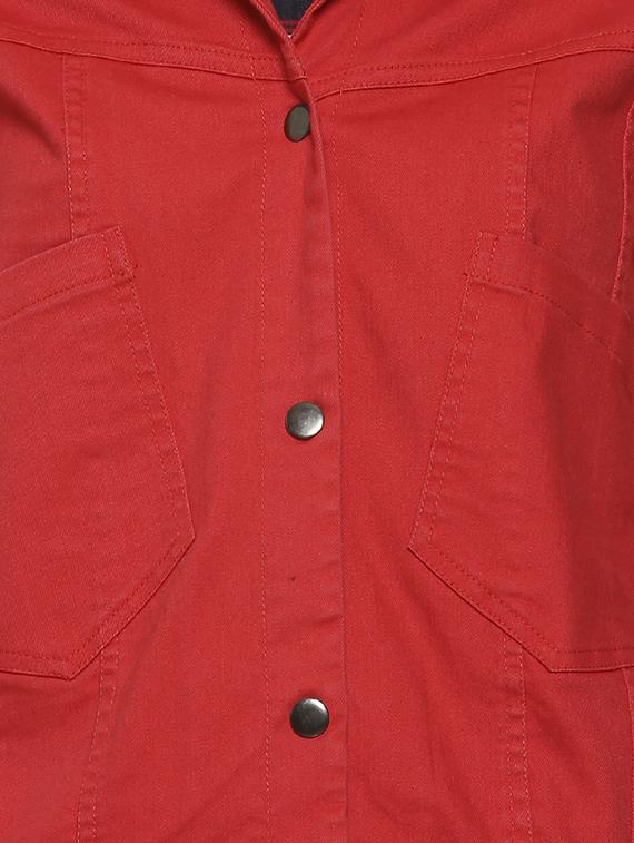 long sleeved pocket patch hooded jacket - 16741980 - Zoom Image - 5