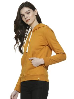 yellow cotton hoodie jacket - 16741990 - Standard Image - 2