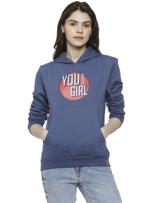 long sleeved quirky print hooded sweatshirt - 16741995 - Standard Image - 1