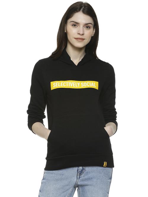 long sleeved quirky print hooded sweatshirt - 16741998 - Standard Image - 1