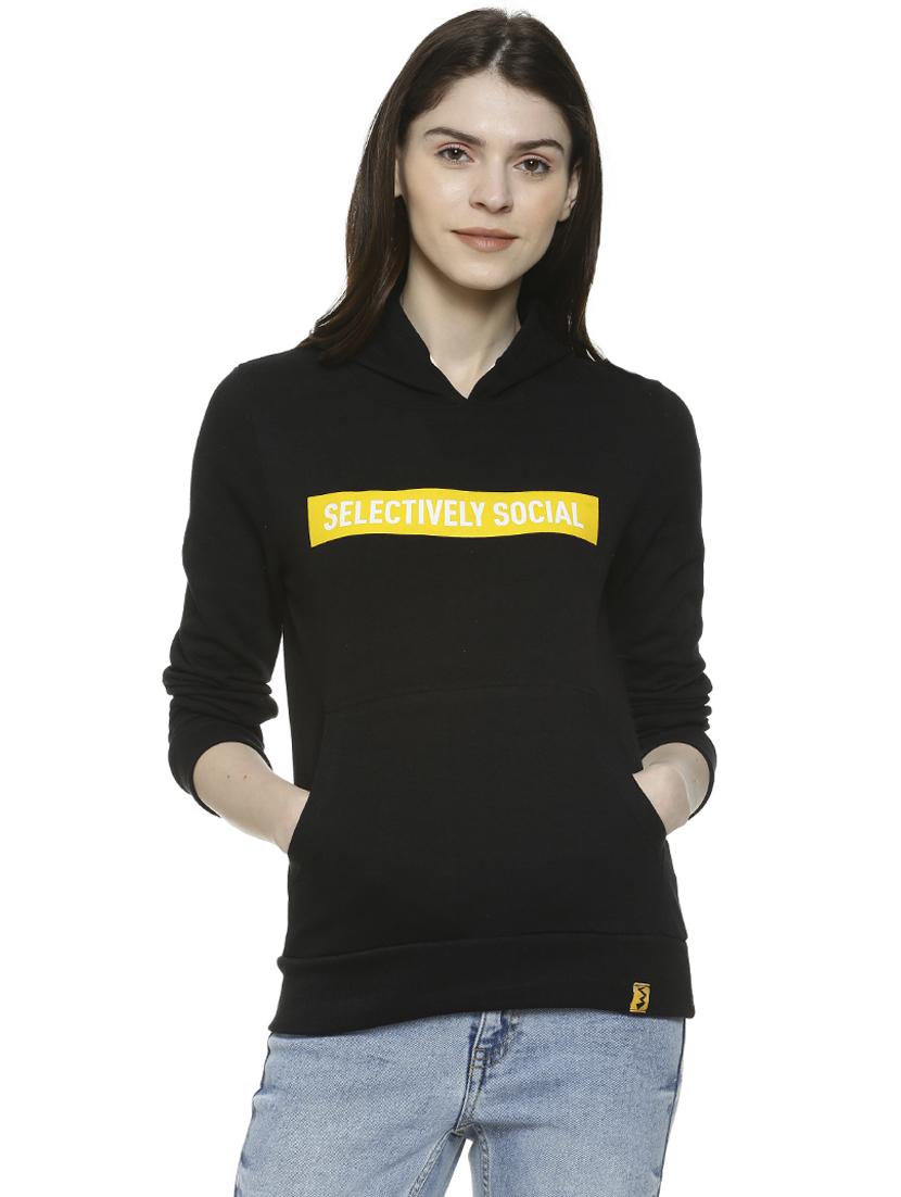 long sleeved quirky print hooded sweatshirt - 16741998 - Zoom Image - 1
