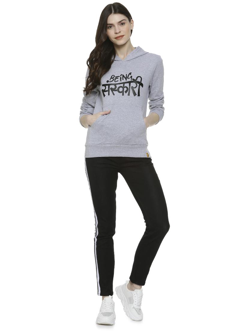 long sleeved quirky print hooded sweatshirt - 16742002 - Zoom Image - 4