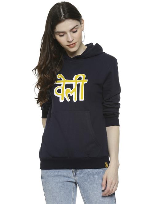 long sleeved quirky print hooded sweatshirt - 16742008 - Standard Image - 1