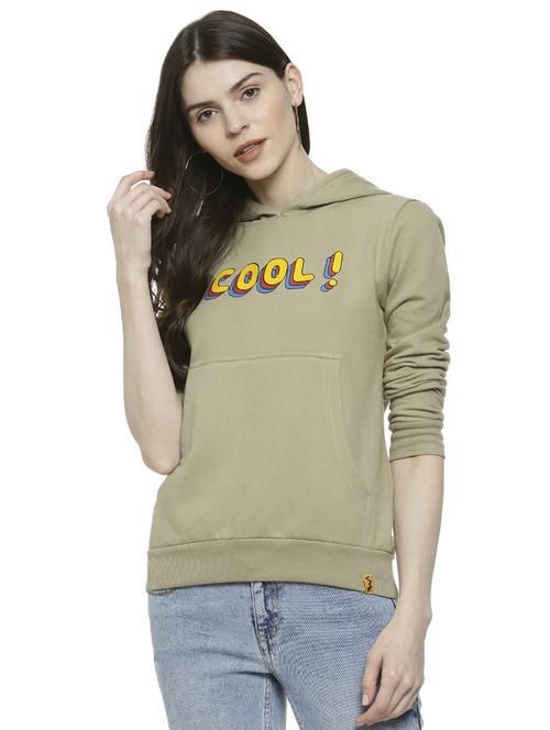 long sleeved quirky print hooded sweatshirt - 16742010 - Standard Image - 1