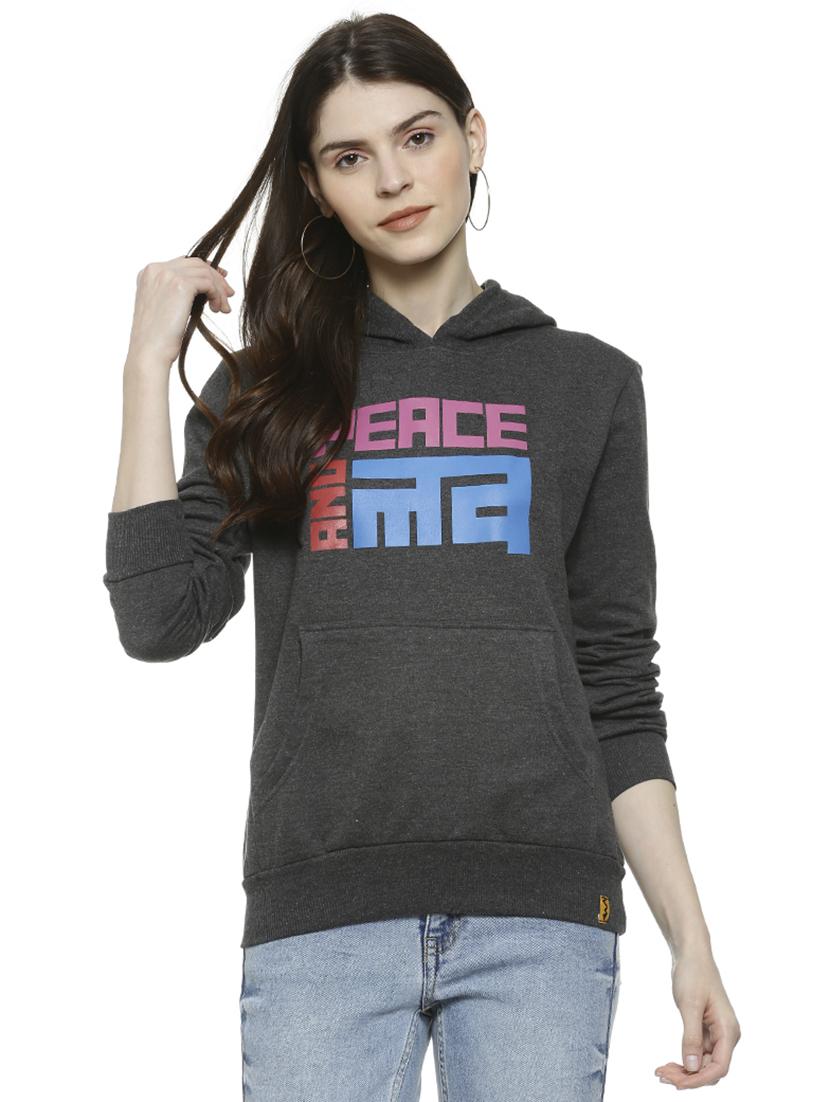 long sleeved quirky print hooded sweatshirt - 16742012 - Zoom Image - 1