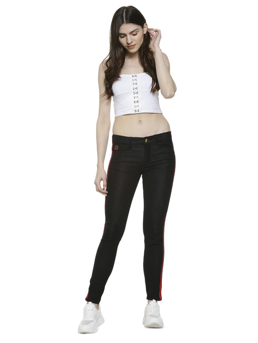 low rise side tapping jeans - 16742014 - Zoom Image - 4
