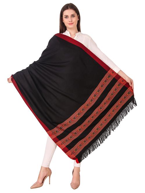 solid woolen shawl - 16742058 - Standard Image - 1
