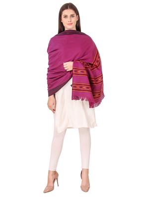 solid woolen shawl - 16742059 - Standard Image - 3