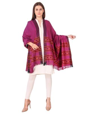 solid woolen shawl - 16742059 - Standard Image - 4