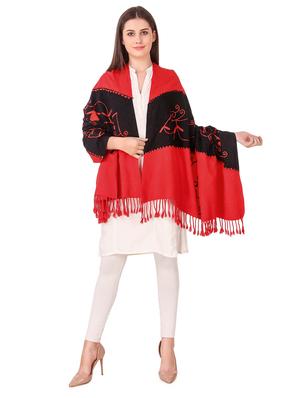 embroidered color block shawl - 16742064 - Standard Image - 4