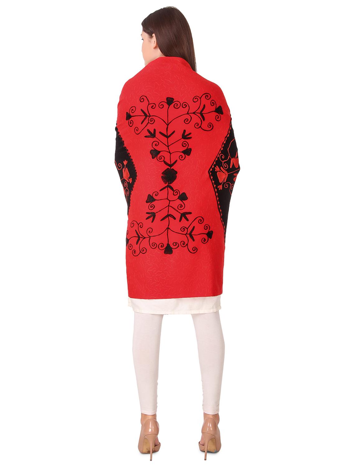 embroidered color block shawl - 16742064 - Zoom Image - 5