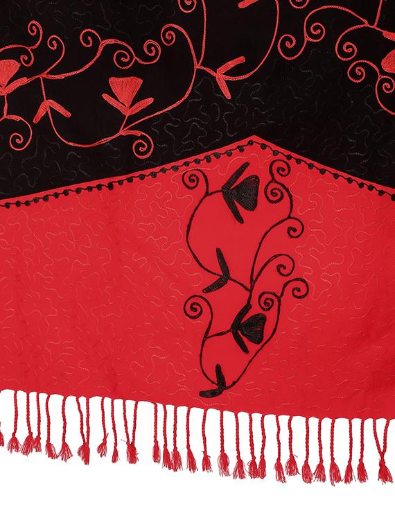 embroidered color block shawl - 16742064 - Zoom Image - 6