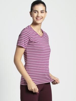 v neck striped tee - 16742222 - Standard Image - 2