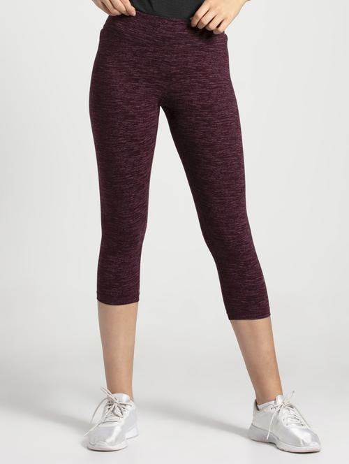 high rise melange capri - 16742239 - Standard Image - 1