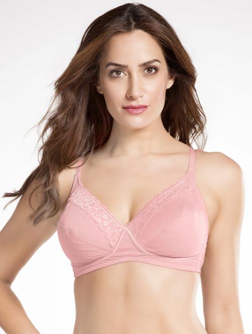 lace detail non padded bra - 16742248 - Standard Image - 1