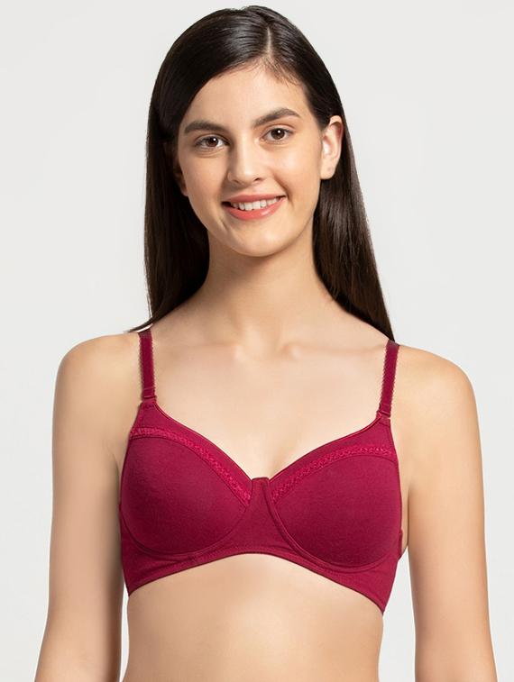 styled back lace detail t-shirt bra - 16742270 - Zoom Image - 1