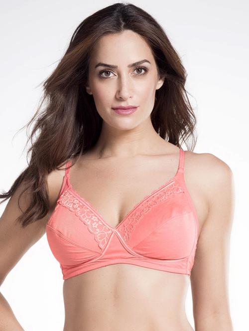 lace detail non padded bra - 16742311 - Standard Image - 1