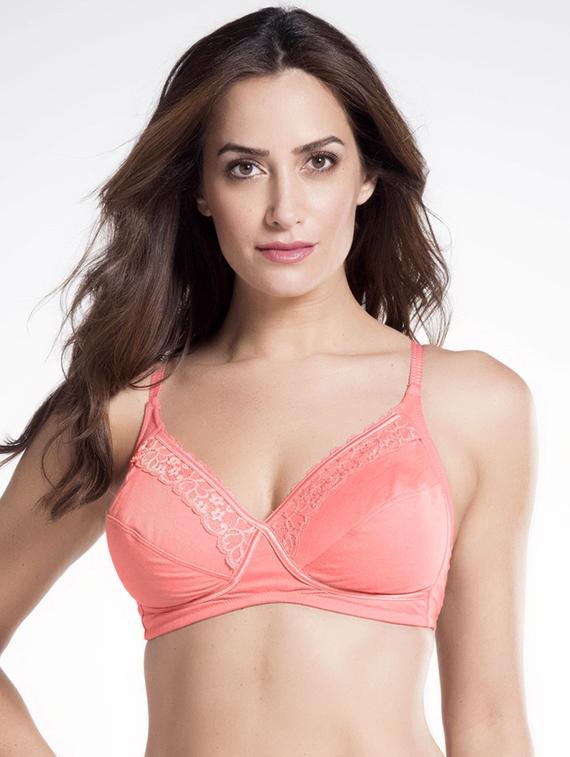 lace detail non padded bra - 16742311 - Zoom Image - 1