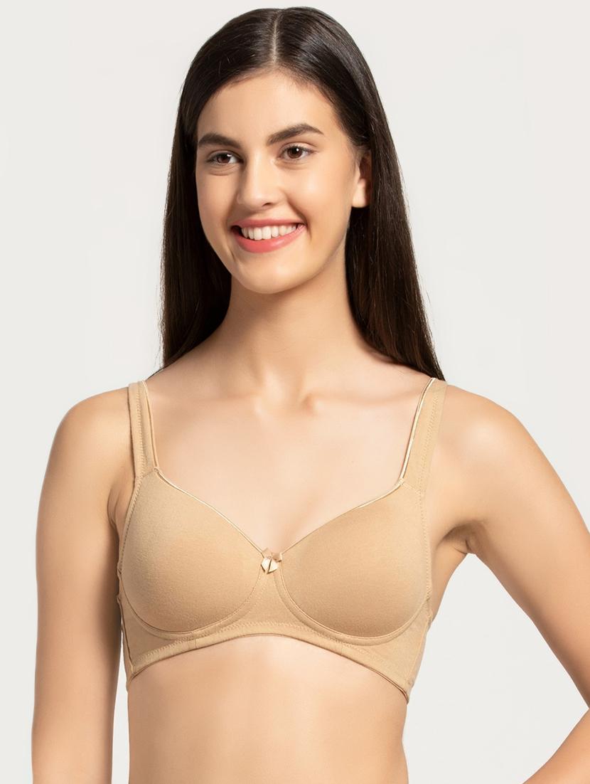 bow patch solid bra - 16742590 - Zoom Image - 1
