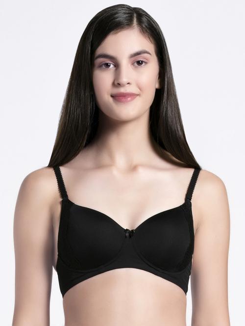 bow patch solid t-shirt bra - 16742592 - Standard Image - 1