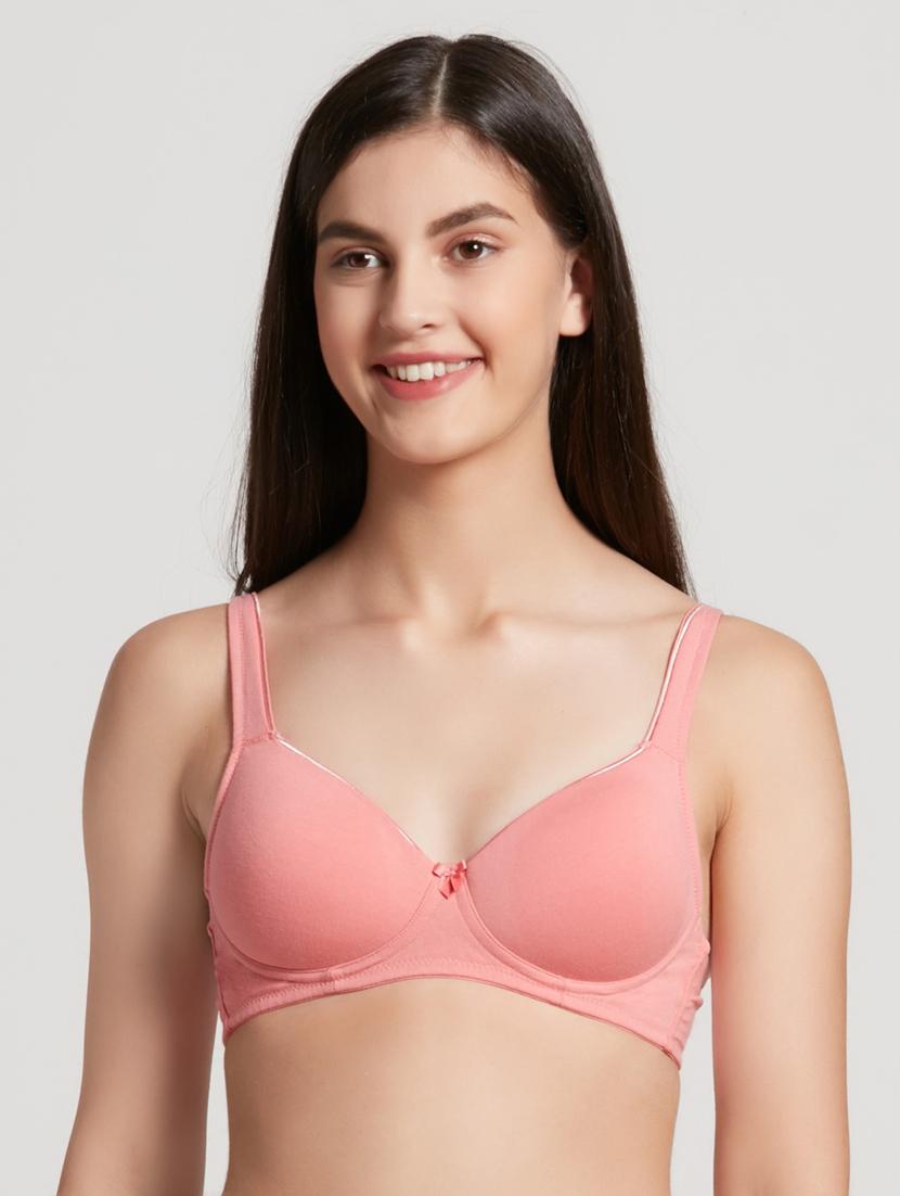 bow patch solid regular bra - 16742629 - Zoom Image - 1