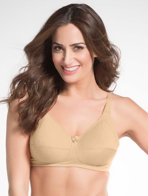 bow patch solid regular bra - 16742633 - Standard Image - 1