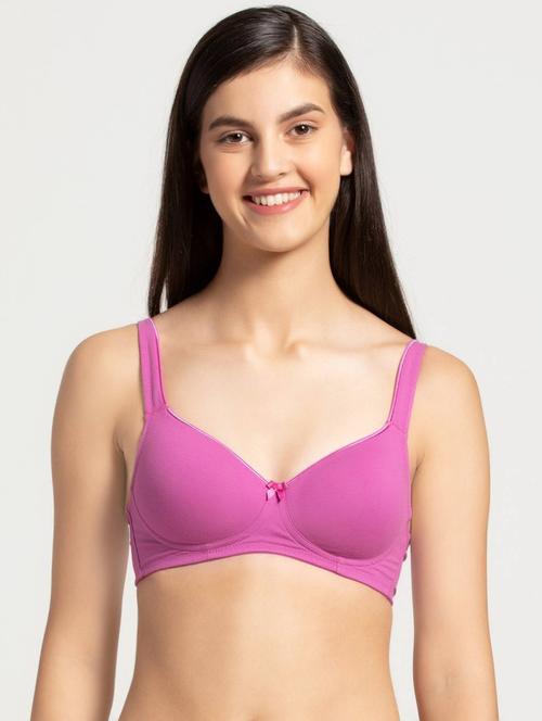 bow patch solid regular bra - 16742668 - Standard Image - 1