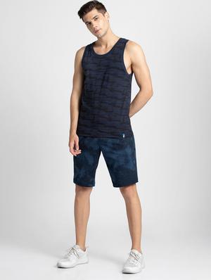 blue printed bermuda shorts - 16742802 - Standard Image - 4