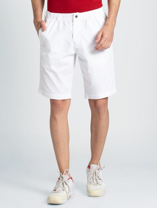 white solid bermuda shorts - 16742806 - Standard Image - 1