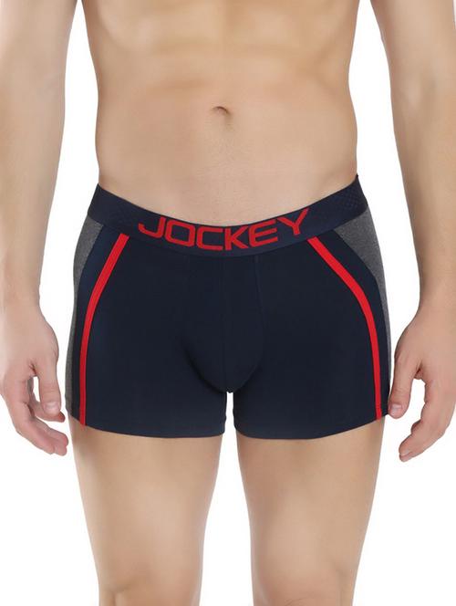 navy cotton color block trunks - 16742886 - Standard Image - 1
