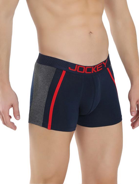 navy cotton color block trunks - 16742886 - Zoom Image - 2