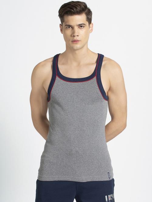 grey solid vest - 16742892 - Standard Image - 1