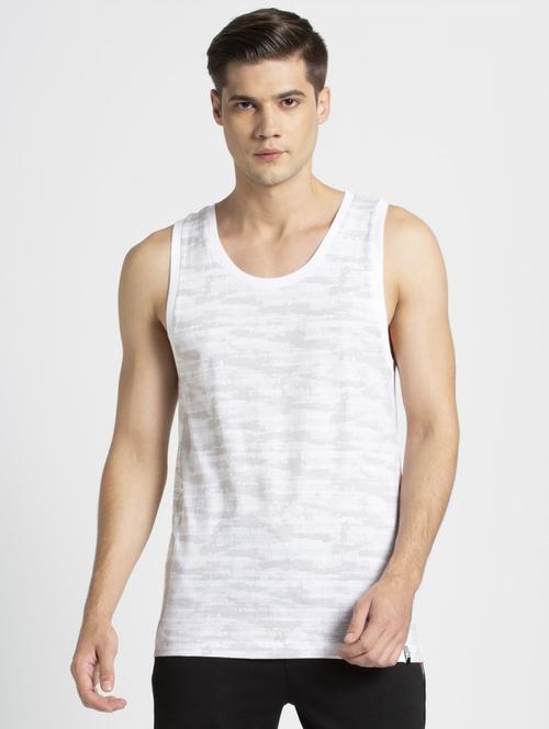 white printed vest - 16742900 - Standard Image - 1