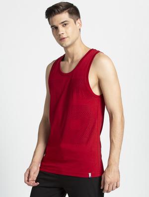 red typographic chest print vest - 16742901 - Standard Image - 2