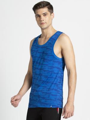blue printed vest - 16742903 - Standard Image - 2