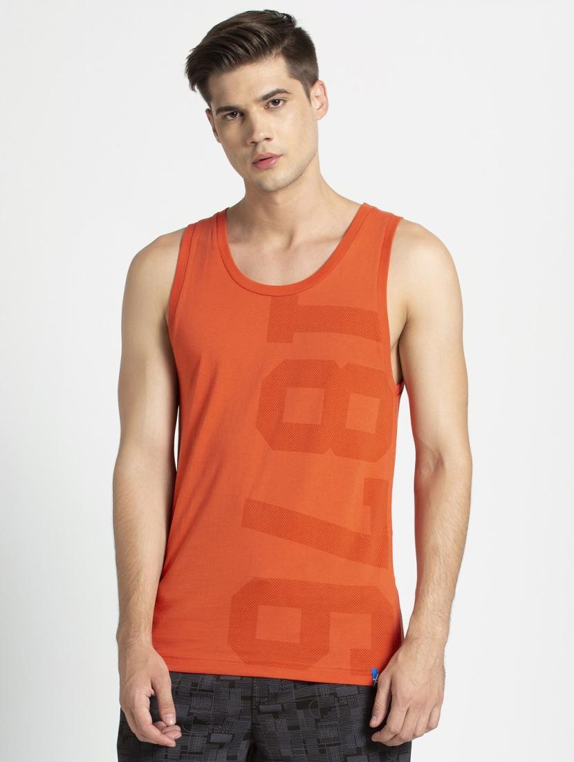 orange printed vest - 16742904 - Zoom Image - 1