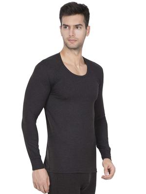 black solid acro-blend thermal top - 16742917 - Standard Image - 2