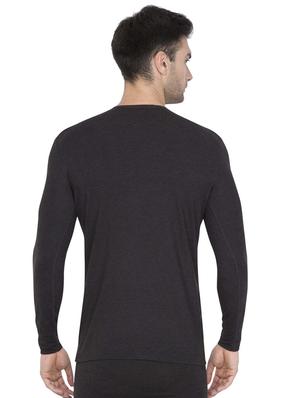 black solid acro-blend thermal top - 16742917 - Standard Image - 3