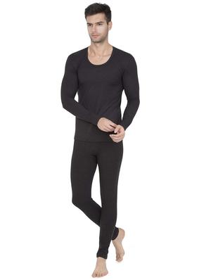 black solid acro-blend thermal top - 16742917 - Standard Image - 4