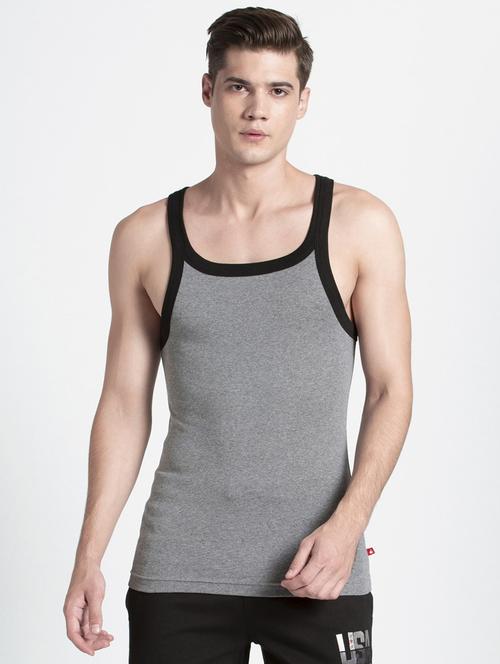 grey solid vest - 16742975 - Standard Image - 1