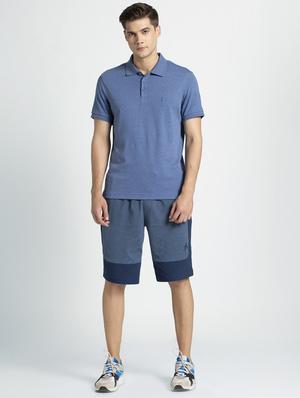 blue solid polo t-shirt - 16743018 - Standard Image - 4