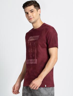 maroon printed t-shirt - 16743049 - Standard Image - 2