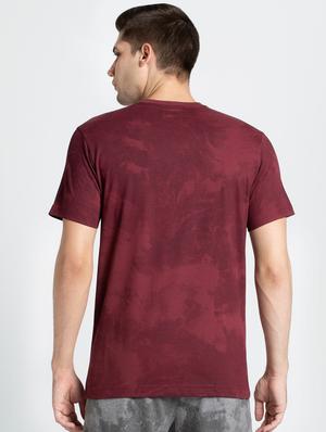 maroon printed t-shirt - 16743049 - Standard Image - 3