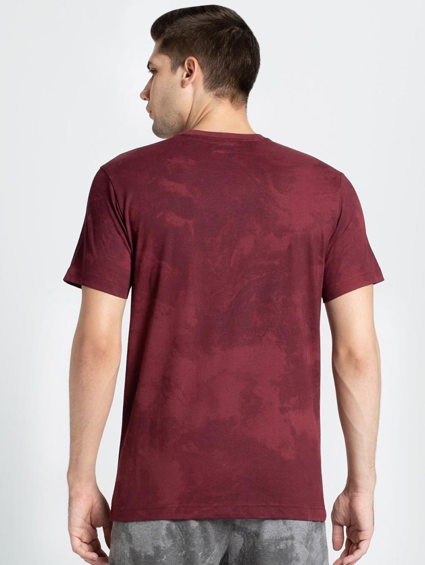 maroon printed t-shirt - 16743049 - Zoom Image - 3