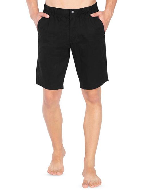 black solid bermuda shorts - 16743119 - Standard Image - 1