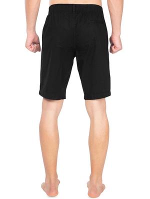 black solid bermuda shorts - 16743119 - Standard Image - 3