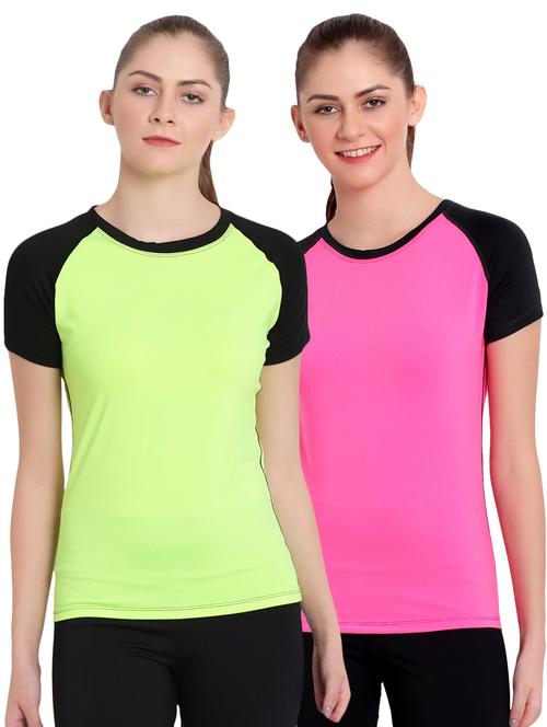 set of 2 raglan sleeved color block tee - 16743202 - Standard Image - 1