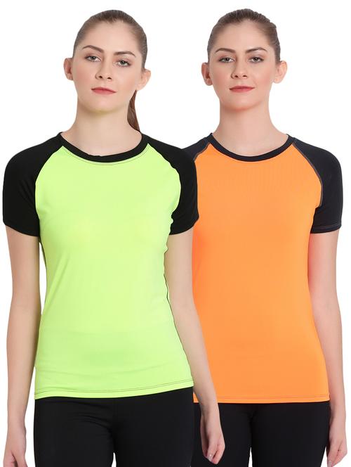 set of 2 raglan sleeved color block tee - 16743204 - Standard Image - 1